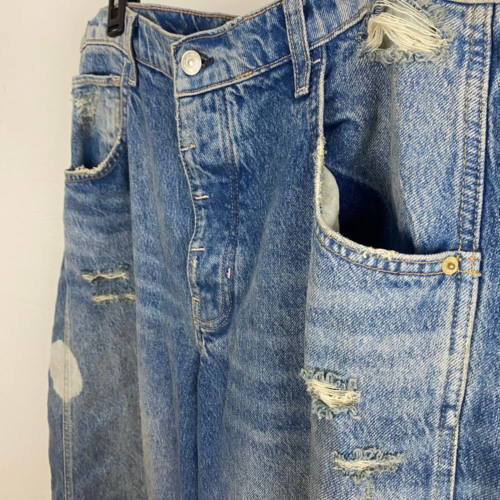 We The Free People Good Luck Mid-Rise Barrel Jeans - 100 Years - Size 32 - Picture 8 of 9